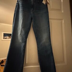 MOTHER The Hustler Ankle Fray Jeans in Grasping at Straws